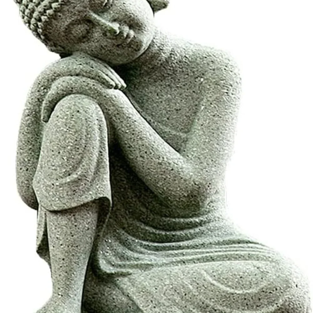 Mini Buddha Statue 4.7 Inch Natural Stone Handmade Buddha Sculptures Creative Ze - Picture 1 of 6
